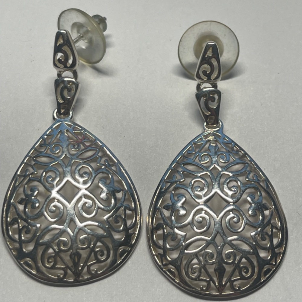 Southern Gates Teardrop Dangle Post Earrings - Picture 2 of 5